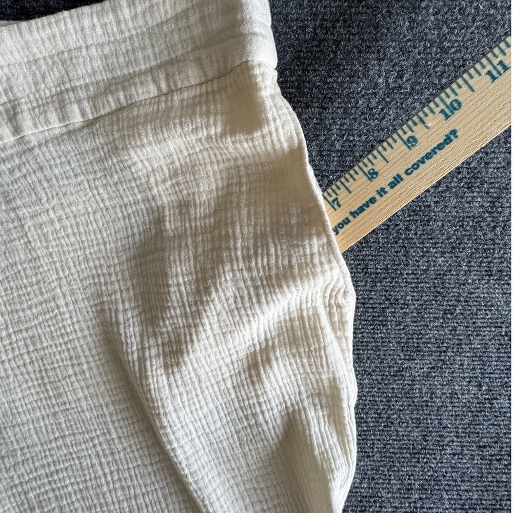 Soft Surroundings Cream Cotton Gauze Wide Leg Crop Pants 5ER85 Ivory NWT Size 3X - Picture 6 of 10